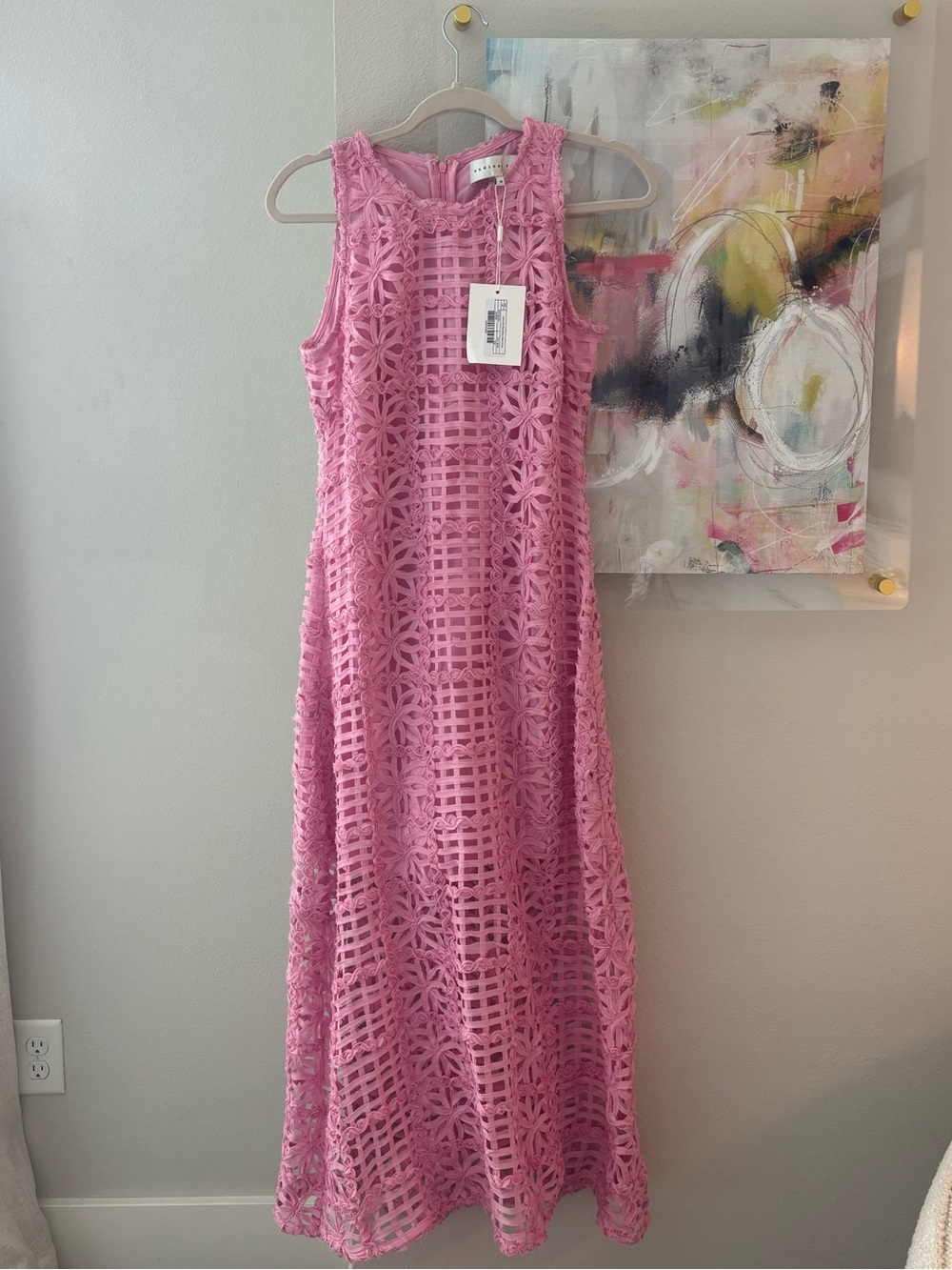 Endless Rose Pink Crochet Maxi Dress. New with tags.